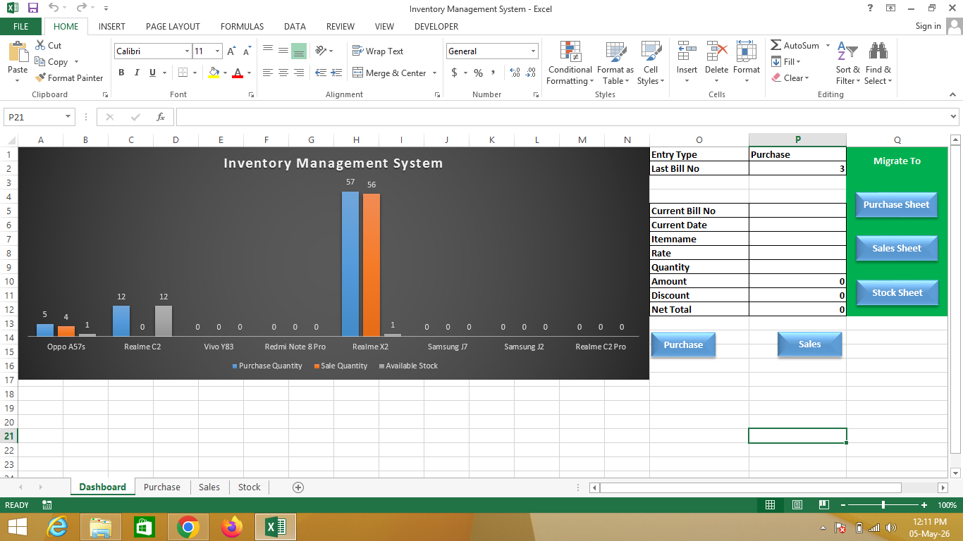 Inventory Management System in Excel
